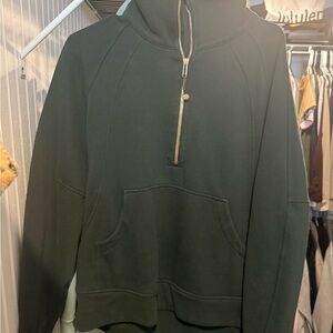 Scuba Oversized Funnel Neck Half-Zip Long